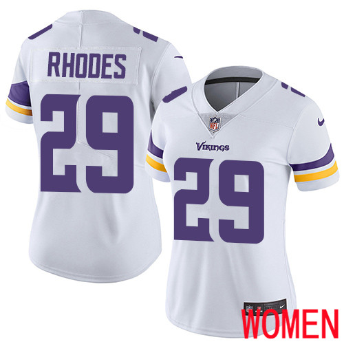 Minnesota Vikings #29 Limited Xavier Rhodes White Nike NFL Road Women Jersey Vapor Untouchable->women nfl jersey->Women Jersey